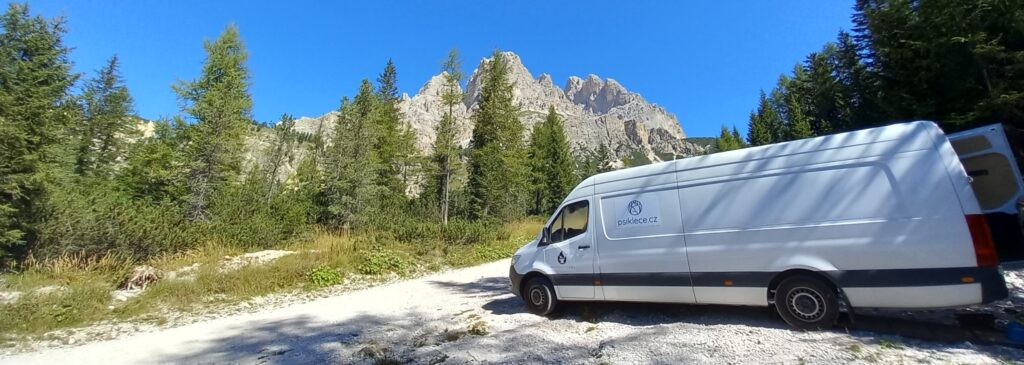 Náš Mercedes-Benz Sprinter v Dolomitech