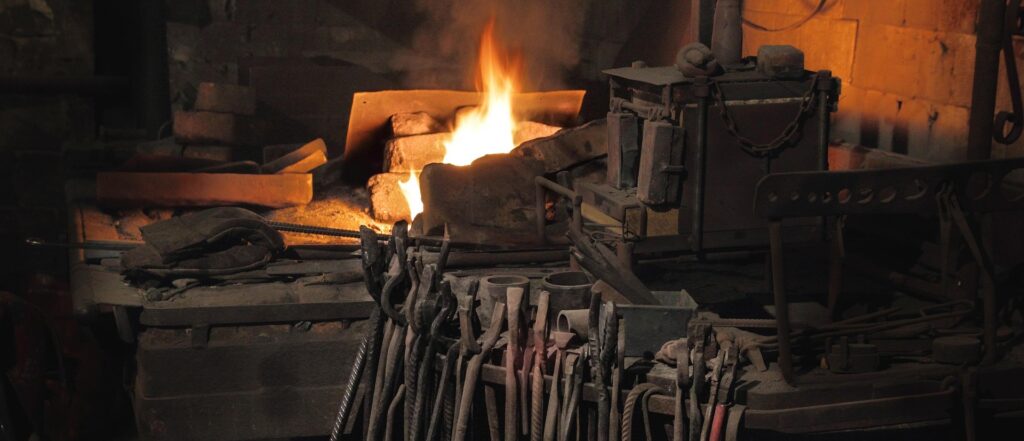 Práce v kovárně